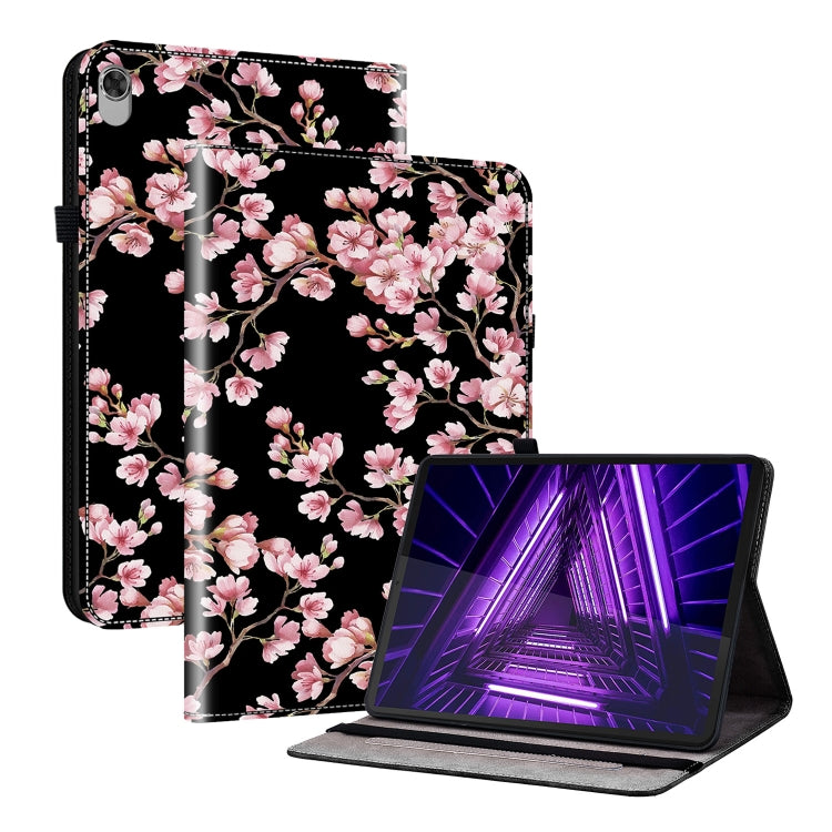 For Lenovo M10 Plus 10.3 Crystal Texture Painted Leather Tablet Case(Plum Bossom) - Lenovo by PMC TechLife | Online Shopping South Africa | PMC TechLife | Buy Now Pay Later Mobicred