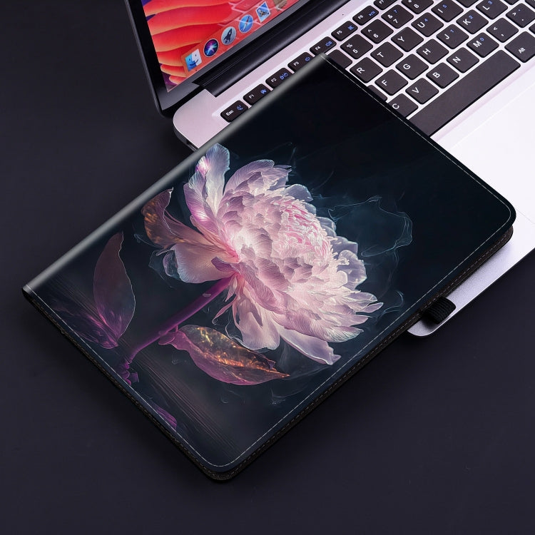For Lenovo Tab M10 HD Gen2 Crystal Texture Painted Leather Tablet Case(Purple Peony) - Lenovo by PMC TechLife | Online Shopping South Africa | PMC TechLife | Buy Now Pay Later Mobicred