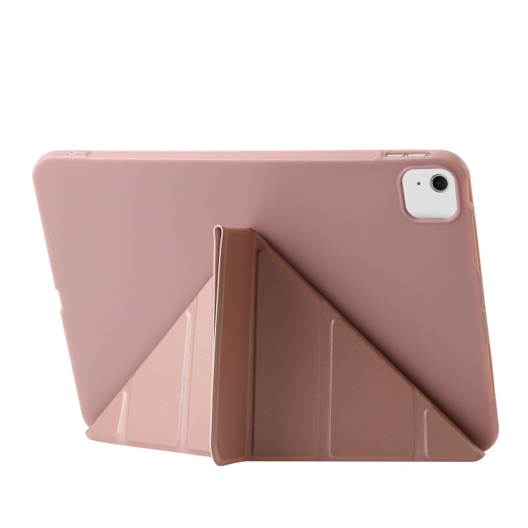 For iPad Air 11 2024 TPU Deformation Flip Leather Tablet Case with Holder(Rose Gold) - iPad Air 11 2024 Cases by PMC Jewellery | Online Shopping South Africa | PMC Jewellery | Buy Now Pay Later Mobicred