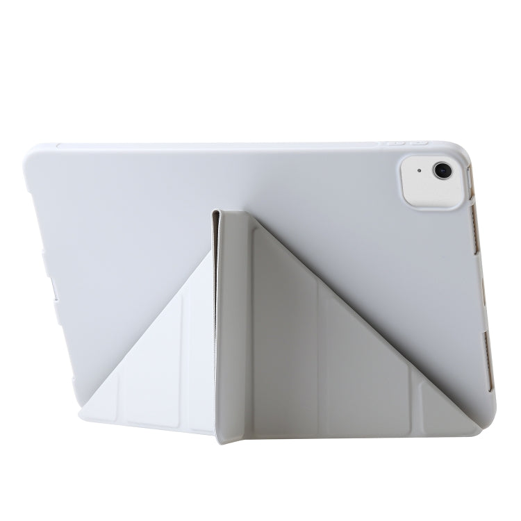 For iPad Air 11 2024 TPU Deformation Flip Leather Tablet Case with Holder(Grey) - iPad Air 11 2024 Cases by PMC Jewellery | Online Shopping South Africa | PMC Jewellery | Buy Now Pay Later Mobicred