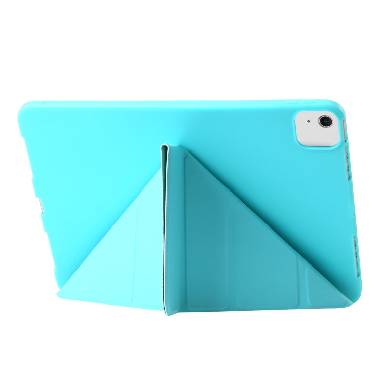 For iPad Air 13 2024 TPU Deformation Flip Leather Tablet Case with Holder(Mint Blue) - iPad Air 13 2024 Cases by PMC TechLife | Online Shopping South Africa | PMC TechLife | Buy Now Pay Later Mobicred