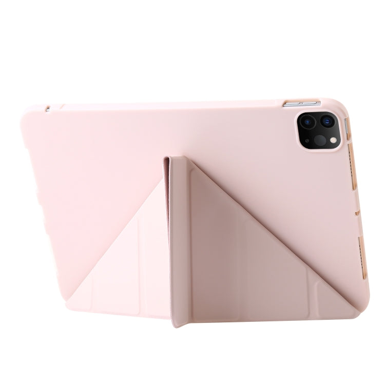 For iPad Pro 11 2024 TPU Deformation Flip Leather Tablet Case with Holder(Light Pink) - iPad Pro 11 2024 Cases by PMC Jewellery | Online Shopping South Africa | PMC Jewellery | Buy Now Pay Later Mobicred