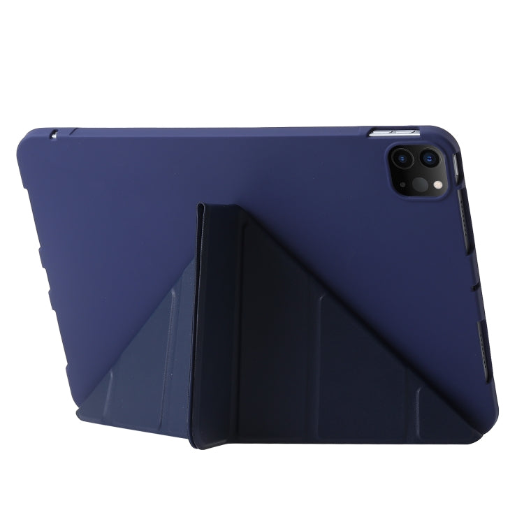 For iPad Pro 13 2024 TPU Deformation Flip Leather Tablet Case with Holder(Dark Blue) - iPad Pro 13 2024 Cases by PMC Jewellery | Online Shopping South Africa | PMC Jewellery | Buy Now Pay Later Mobicred