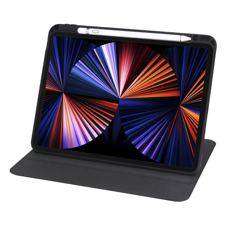 For iPad Pro 11 2024 Acrylic 360 Degree Rotation Holder Leather Tablet Case(Black) - iPad Pro 11 2024 Cases by PMC TechLife | Online Shopping South Africa | PMC TechLife | Buy Now Pay Later Mobicred