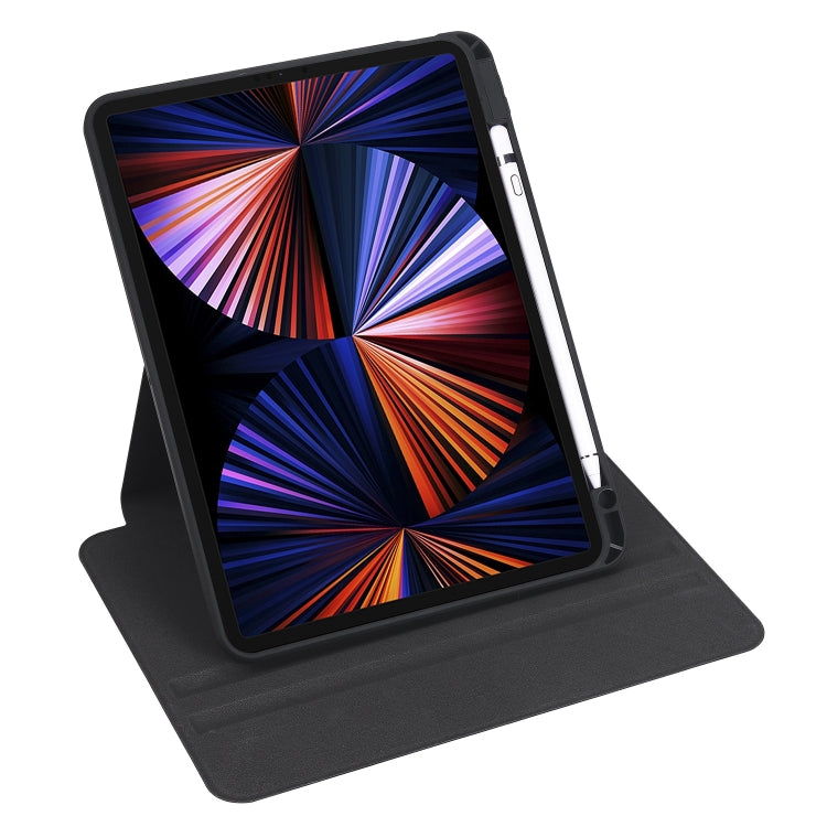 For iPad Pro 13 2024 Acrylic 360 Degree Rotation Holder Leather Tablet Case(Black) - iPad Pro 13 2024 Cases by PMC TechLife | Online Shopping South Africa | PMC TechLife | Buy Now Pay Later Mobicred