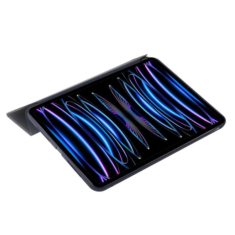 For iPad Pro 13 2024 Three-fold Holder Flip Tablet Leather Case(Dark Blue) - iPad Pro 13 2024 Cases by PMC TechLife | Online Shopping South Africa | PMC TechLife | Buy Now Pay Later Mobicred