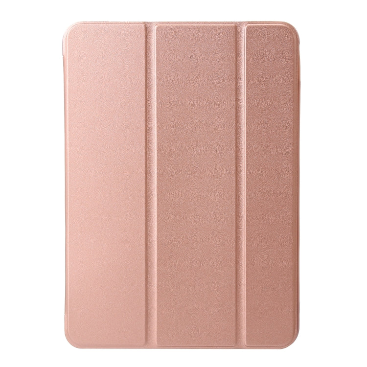 For iPad Air 11 2025 / 2024 Three-fold Holder Flip Tablet Leather Case(Rose Gold) - iPad Air 11 2025 / 2024 Cases by PMC TechLife | Online Shopping South Africa | PMC TechLife | Buy Now Pay Later Mobicred