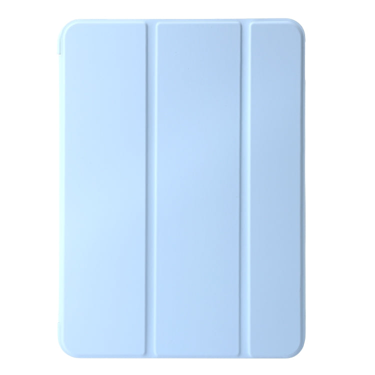For iPad Air 11 2024 Three-fold Holder Flip Tablet Leather Case(Sky Blue) - iPad Air 11 2024 Cases by PMC TechLife | Online Shopping South Africa | PMC TechLife | Buy Now Pay Later Mobicred