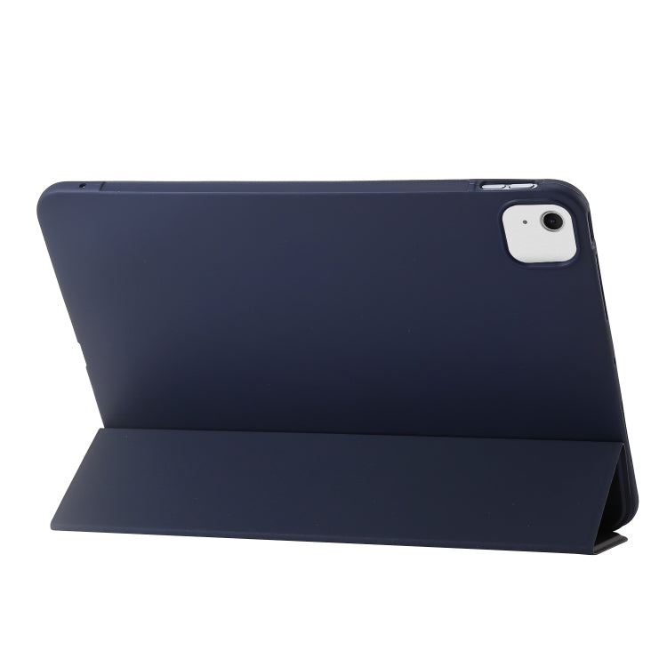 For iPad Air 11 2024 Three-fold Holder Flip Tablet Leather Case(Dark Blue) - iPad Air 11 2024 Cases by PMC TechLife | Online Shopping South Africa | PMC TechLife | Buy Now Pay Later Mobicred