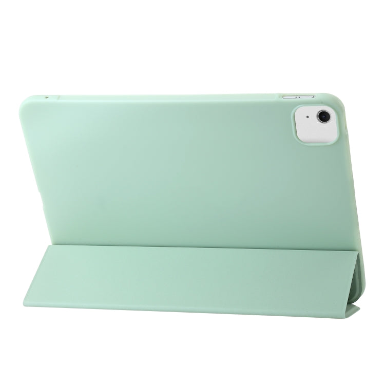 For iPad Air 11 2024 Three-fold Holder Flip Tablet Leather Case(Mint Green) - iPad Air 11 2024 Cases by PMC TechLife | Online Shopping South Africa | PMC TechLife | Buy Now Pay Later Mobicred
