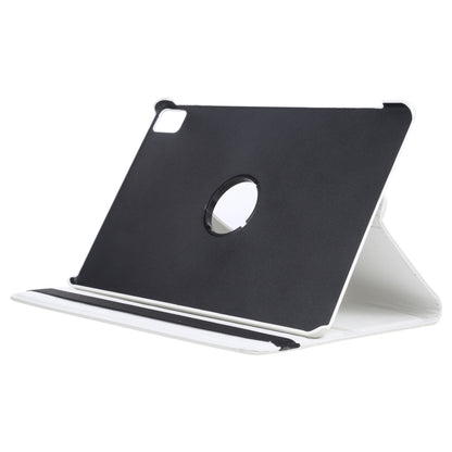 For iPad Pro 13 2024 360 Degree Rotation Litchi Texture Leather Tablet Case with Holder(White) - iPad Pro 13 2024 Cases by PMC Jewellery | Online Shopping South Africa | PMC Jewellery | Buy Now Pay Later Mobicred