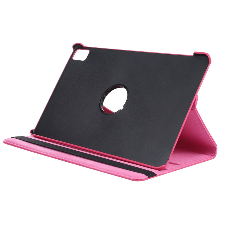 For iPad Pro 13 2024 360 Degree Rotation Litchi Texture Leather Tablet Case with Holder(Rose Red) - iPad Pro 13 2024 Cases by PMC Jewellery | Online Shopping South Africa | PMC Jewellery | Buy Now Pay Later Mobicred