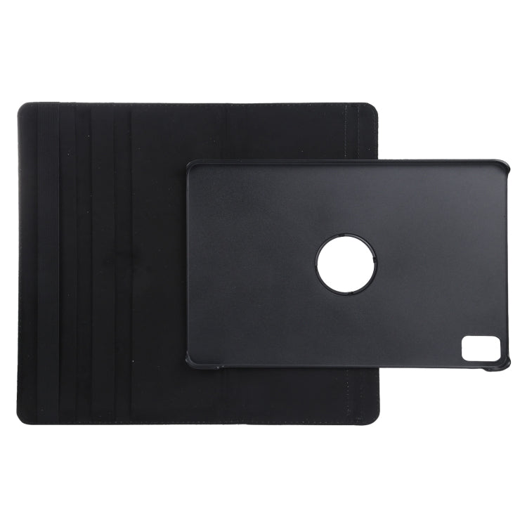 For iPad Pro 13 2024 360 Degree Rotation Litchi Texture Leather Tablet Case with Holder(Black) - iPad Pro 13 2024 Cases by PMC TechLife | Online Shopping South Africa | PMC TechLife | Buy Now Pay Later Mobicred