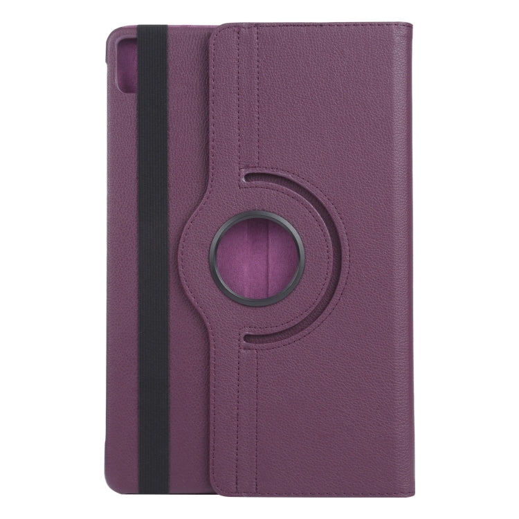 For iPad Air 13 2024 360 Degree Rotation Litchi Texture Leather Tablet Case with Holder(Purple) - iPad Air 13 2024 Cases by PMC TechLife | Online Shopping South Africa | PMC TechLife | Buy Now Pay Later Mobicred