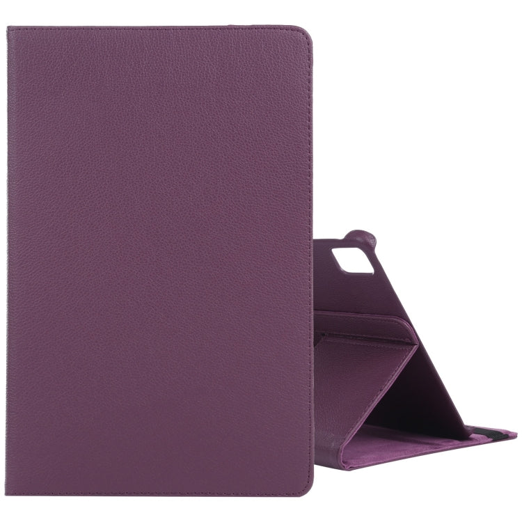 For iPad Air 11 2024 360 Degree Rotation Litchi Texture Leather Tablet Case with Holder(Purple) - iPad Air 11 2024 Cases by PMC TechLife | Online Shopping South Africa | PMC TechLife | Buy Now Pay Later Mobicred