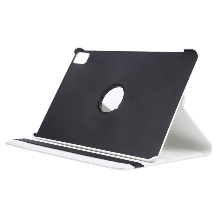 For iPad Air 11 2024 360 Degree Rotation Litchi Texture Leather Tablet Case with Holder(White) - iPad Air 11 2024 Cases by PMC TechLife | Online Shopping South Africa | PMC TechLife | Buy Now Pay Later Mobicred