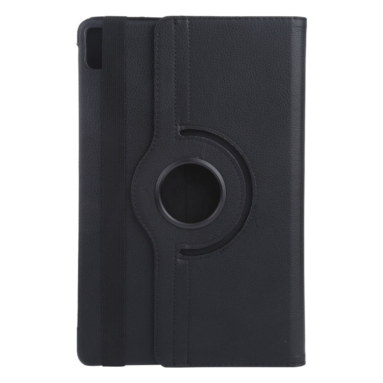 For iPad Air 11 2025 / 2024 360 Degree Rotation Litchi Texture Leather Tablet Case with Holder(Black) - More iPad Cases by PMC TechLife | Online Shopping South Africa | PMC TechLife | Buy Now Pay Later Mobicred