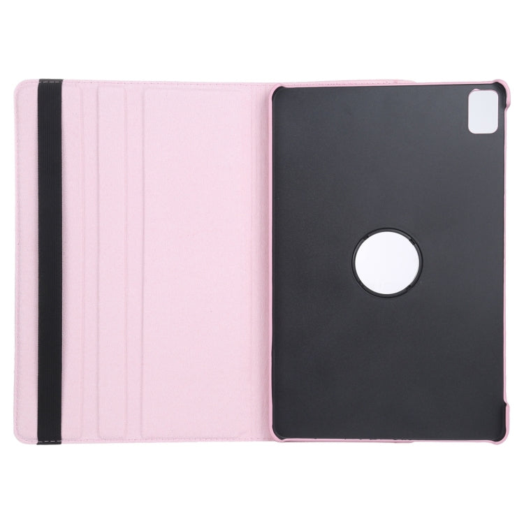 For iPad Pro 11 2024 360 Degree Rotation Litchi Texture Leather Tablet Case with Holder(Pink) - iPad Pro 11 2024 Cases by PMC TechLife | Online Shopping South Africa | PMC TechLife | Buy Now Pay Later Mobicred