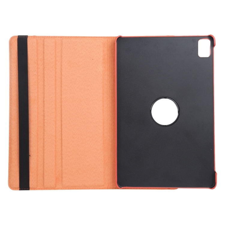 For iPad Pro 11 2024 360 Degree Rotation Litchi Texture Leather Tablet Case with Holder(Orange) - iPad Pro 11 2024 Cases by PMC TechLife | Online Shopping South Africa | PMC TechLife | Buy Now Pay Later Mobicred
