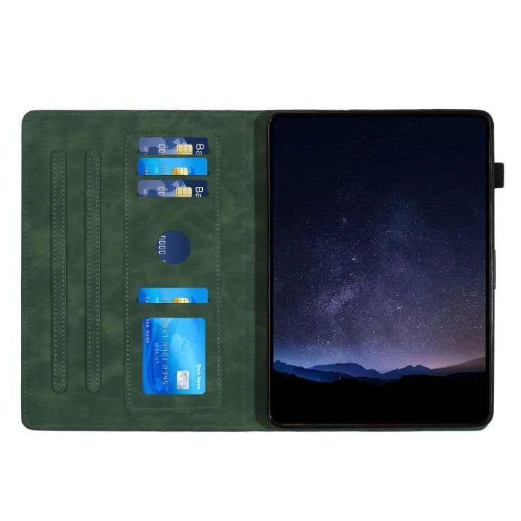 For iPad Pro 11 2024 Building Blocks Embossed Leather Smart Tablet Case(Green) - iPad Pro 11 2024 Cases by PMC TechLife | Online Shopping South Africa | PMC TechLife | Buy Now Pay Later Mobicred
