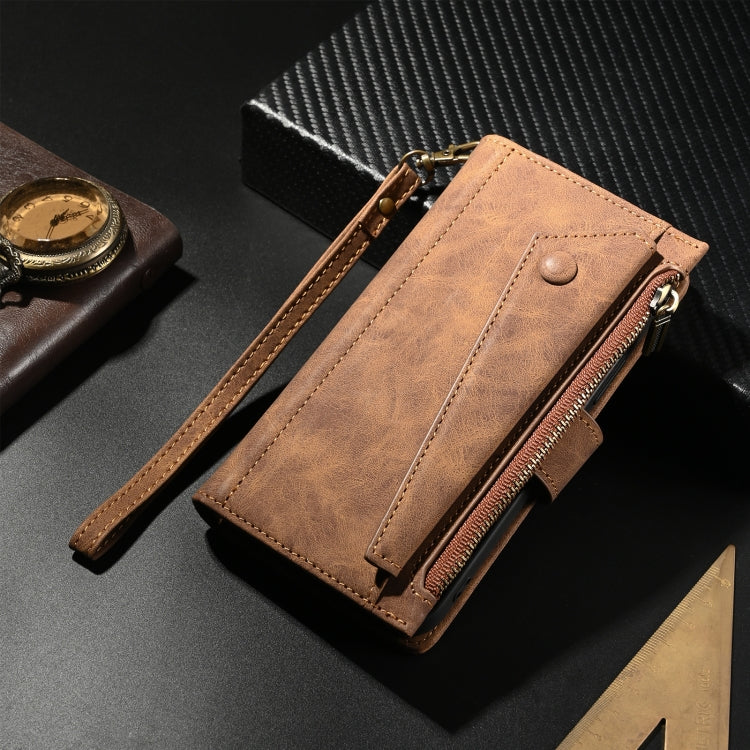For Motorola Moto E14 ESEBLE Retro Frosted RFID Leather Phone Case(Brown) - Motorola Cases by ESEBLE | Online Shopping South Africa | PMC TechLife | Buy Now Pay Later Mobicred