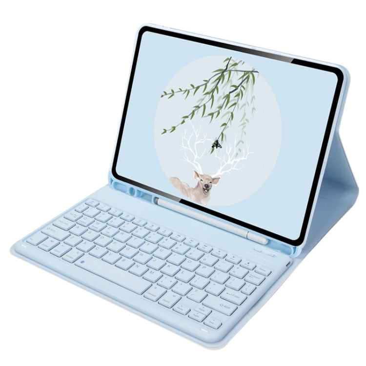 For Xiaomi Pad 5 / Pad 5 Pro 11 inch Wireless Bluetooth Keyboard Tablet Leather Case with Pen Slot(Blue) - Xiaomi Keyboard by PMC TechLife | Online Shopping South Africa | PMC TechLife | Buy Now Pay Later Mobicred