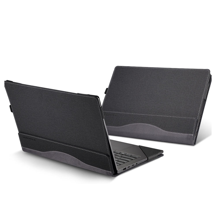 For HP Pavilion Plus Laptop 14-eh / 14t-eh Leather Laptop Shockproof Protective Case(Black) - free shipping - PMC Jewellery - Order now!