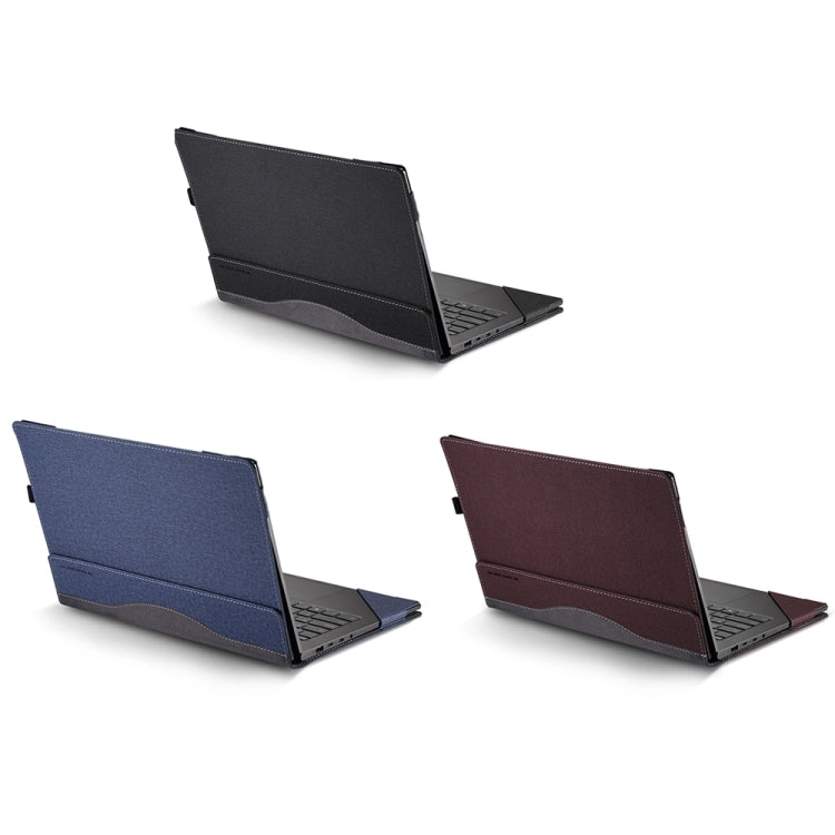 For HP Pavilion X360 Convertible 14-dy Leather Laptop Shockproof Protective Case(Wine Red) - Screen & Keyboard Cover by PMC Jewellery | Online Shopping South Africa | PMC Jewellery | Buy Now Pay Later Mobicred