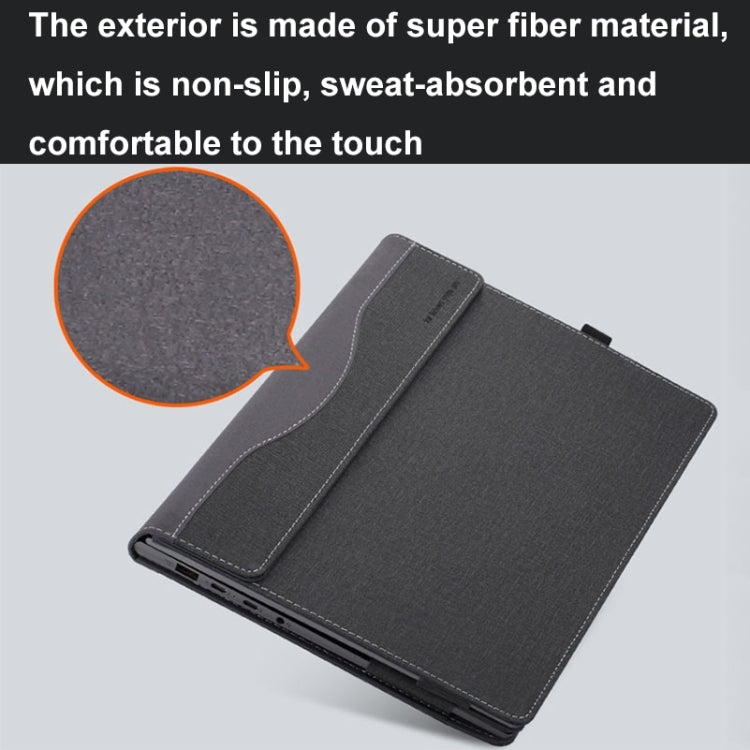 For HP Pavilion Plus Laptop 14-eh / 14t-eh Leather Laptop Shockproof Protective Case(Black) - free shipping - PMC Jewellery - Order now!