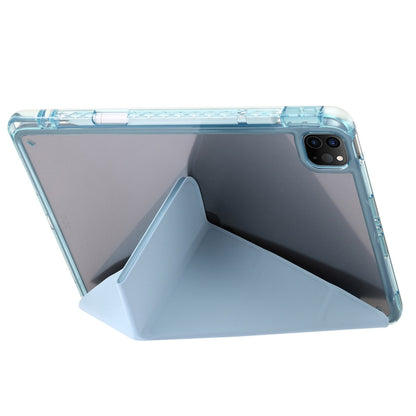 For iPad Pro 13 2024 Clear Acrylic Deformation Leather Tablet Case(Ice Blue) - iPad Pro 13 2024 Cases by PMC Jewellery | Online Shopping South Africa | PMC Jewellery | Buy Now Pay Later Mobicred