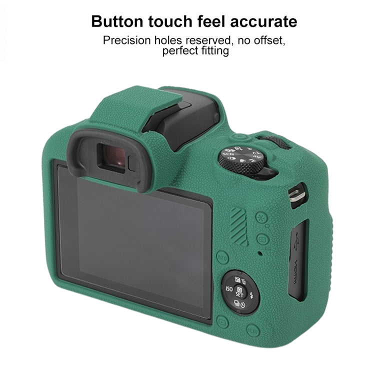 For Canon EOS R100 Litchi Texture Soft Silicone Protective Case(Green) - Protective Case by PMC TechLife | Online Shopping South Africa | PMC TechLife | Buy Now Pay Later Mobicred