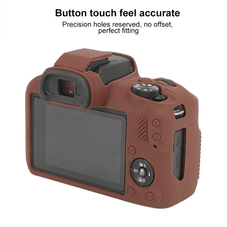For Canon EOS R100 Glossy Soft Silicone Protective Case(Coffee) - Protective Case by PMC TechLife | Online Shopping South Africa | PMC TechLife | Buy Now Pay Later Mobicred