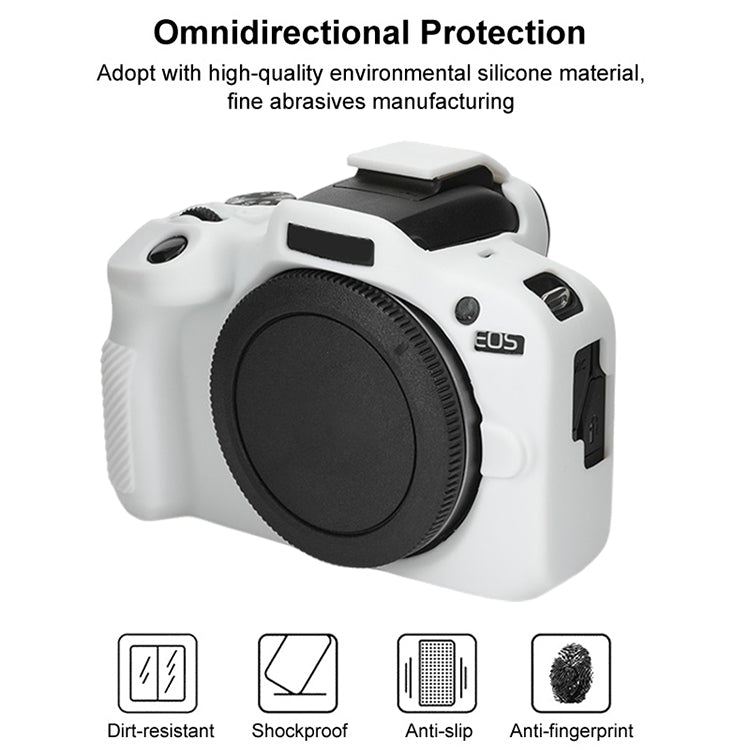 For Canon EOS R100 Glossy Soft Silicone Protective Case(White) - Protective Case by PMC TechLife | Online Shopping South Africa | PMC TechLife | Buy Now Pay Later Mobicred