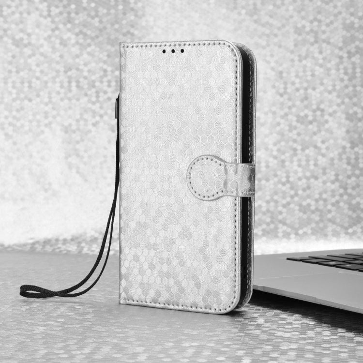 For Huawei Pura 70 Pro / Pro+ Honeycomb Dot Texture Leather Phone Case(Silver) - Huawei Cases by PMC Jewellery | Online Shopping South Africa | PMC Jewellery | Buy Now Pay Later Mobicred