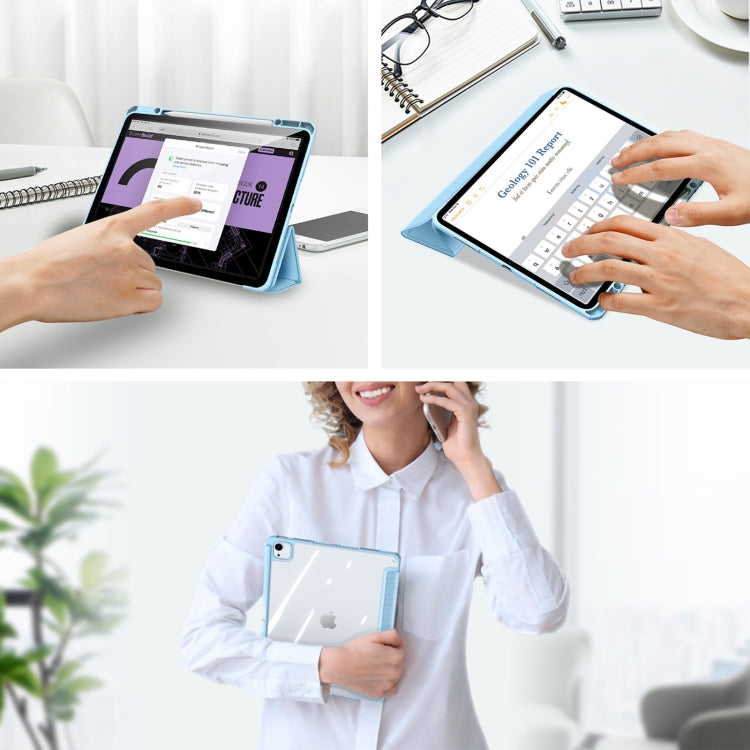 For iPad Air 13 2024 / 2025 DUX DUCIS TOBY Series Antiskid Leather Tablet Case with Sleep / Wake-up Function(Blue) - free shipping - PMC TechLife - Order now!