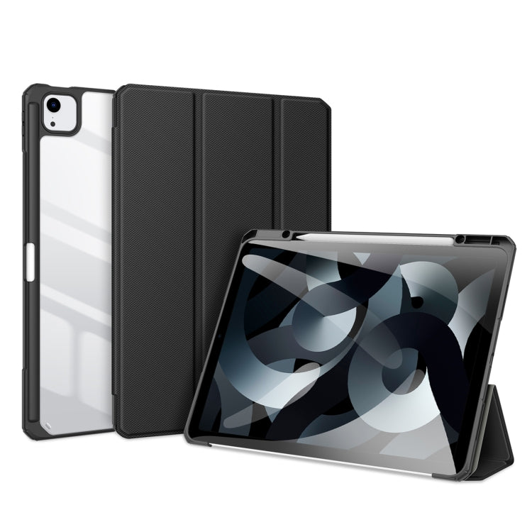 For iPad Air 13 2024 / 2025 DUX DUCIS TOBY Series Antiskid Leather Tablet Case with Sleep / Wake-up Function(Black) - free shipping - PMC TechLife - Order now!