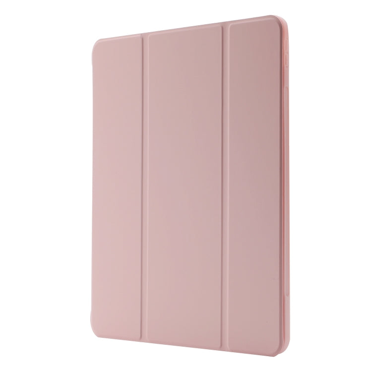 For iPad Pro 11 2024 Skin Feel Tri-fold Leather Tablet Case with Pen Slot(Pink) - iPad Pro 11 2024 Cases by PMC Jewellery | Online Shopping South Africa | PMC Jewellery | Buy Now Pay Later Mobicred