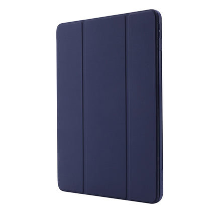 For iPad Pro 13 2024 Skin Feel Tri-fold Leather Tablet Case with Pen Slot(Dark Blue) - iPad Pro 13 2024 Cases by PMC Jewellery | Online Shopping South Africa | PMC Jewellery | Buy Now Pay Later Mobicred