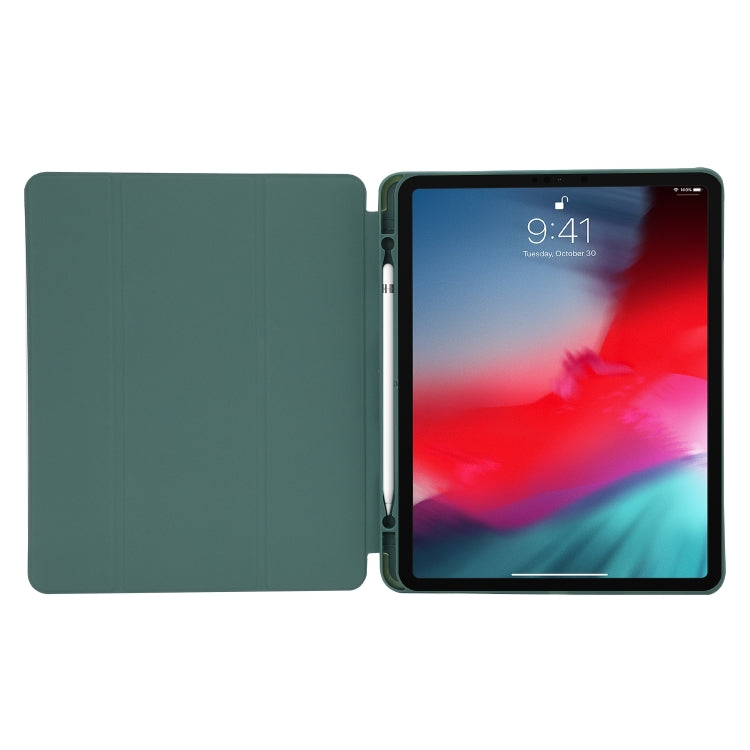 For iPad Pro 11 2024 Skin Feel Tri-fold Leather Tablet Case with Pen Slot(Lavender) - iPad Pro 11 2024 Cases by PMC TechLife | Online Shopping South Africa | PMC TechLife | Buy Now Pay Later Mobicred