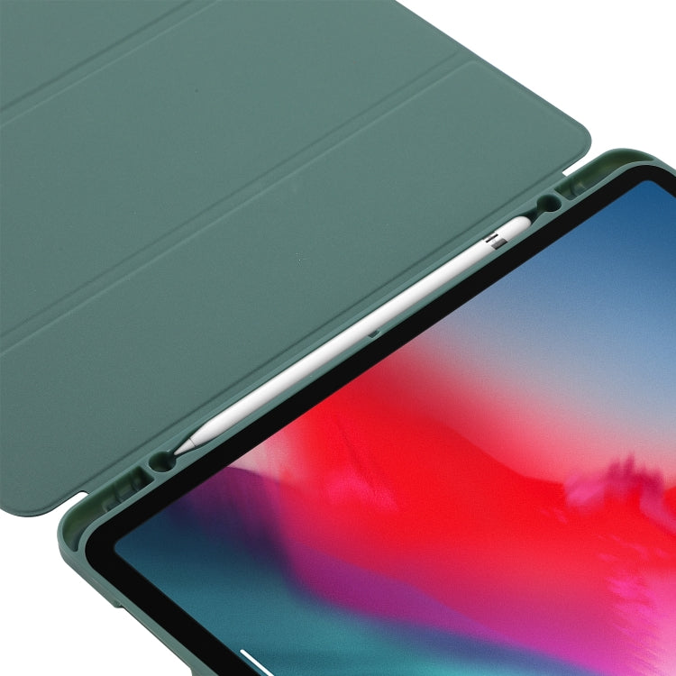 For iPad Air 13 2024 Skin Feel Tri-fold Leather Tablet Case with Pen Slot(Matcha Green) - iPad Air 13 2024 Cases by PMC Jewellery | Online Shopping South Africa | PMC Jewellery | Buy Now Pay Later Mobicred