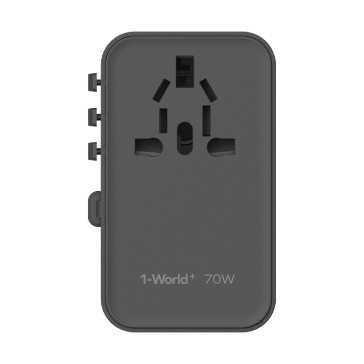 MOMAX 1-World+ 70W Gallium Nitride Expansion Cable Global Conversion Socket Power Adapter(Black) - free shipping - PMC TechLife - Order now!
