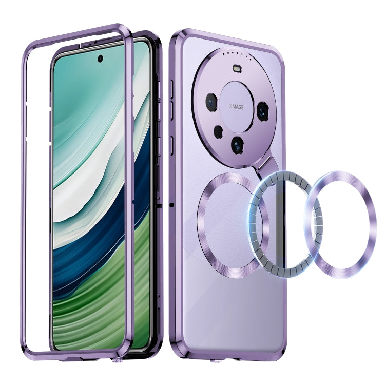 For Huawei Mate 60 Aromatherapy Holder Single-sided MagSafe Magnetic Phone Case(Purple) - Huawei Cases by PMC TechLife | Online Shopping South Africa | PMC TechLife | Buy Now Pay Later Mobicred