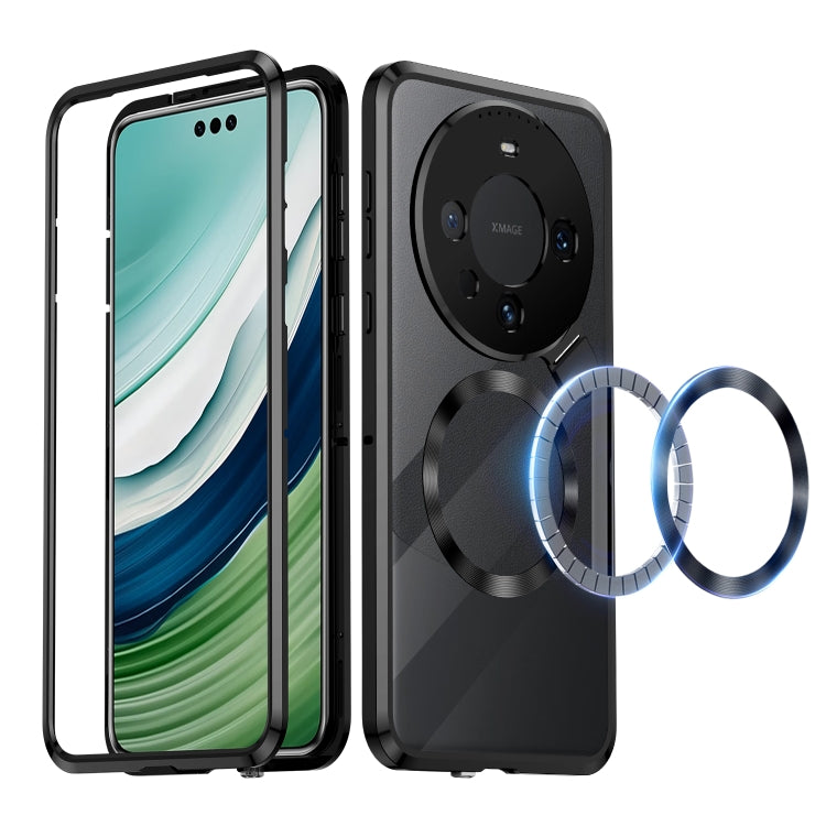 For Huawei Mate 60 Pro Aromatherapy Holder Single-sided MagSafe Magnetic Phone Case(Black) - Huawei Cases by PMC TechLife | Online Shopping South Africa | PMC TechLife | Buy Now Pay Later Mobicred