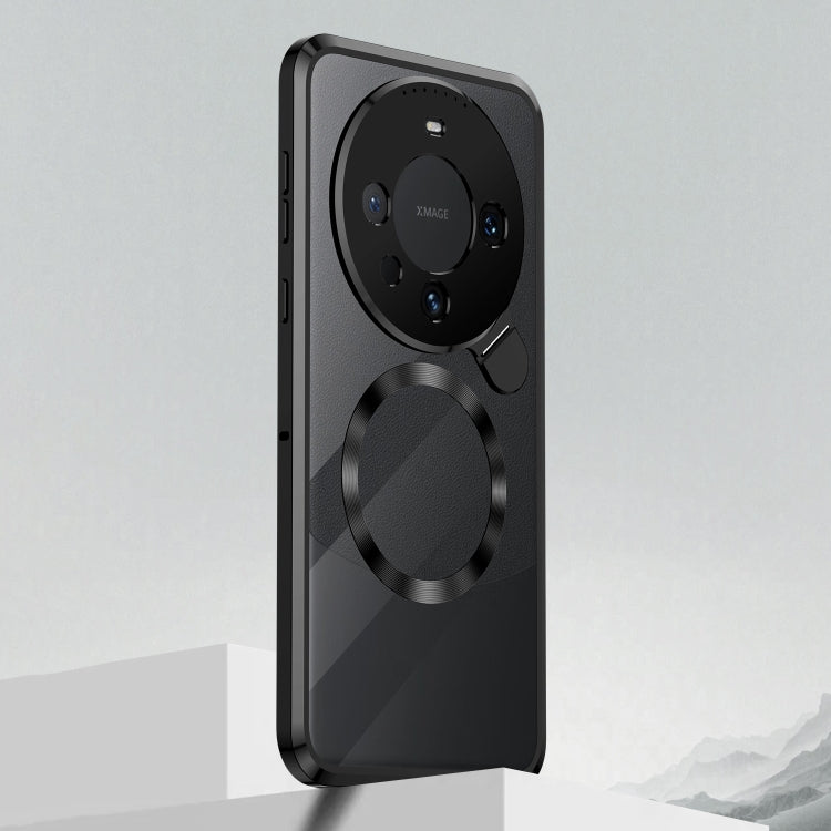 For Huawei Mate 60 Pro Aromatherapy Holder Single-sided MagSafe Magnetic Phone Case(Black) - Huawei Cases by PMC TechLife | Online Shopping South Africa | PMC TechLife | Buy Now Pay Later Mobicred