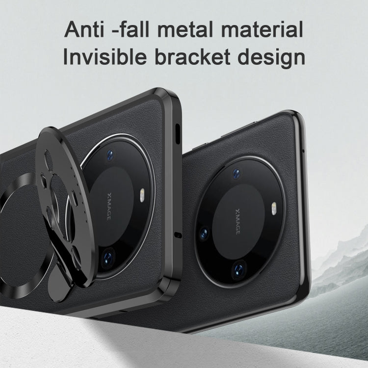 For Huawei Mate 60 Pro Aromatherapy Holder Single-sided MagSafe Magnetic Phone Case(Black) - Huawei Cases by PMC TechLife | Online Shopping South Africa | PMC TechLife | Buy Now Pay Later Mobicred
