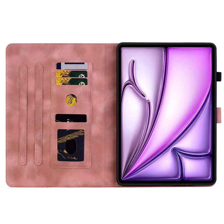 For iPad Air 11 2024 Lily Embossed Leather Smart Tablet Case(Pink) - iPad Air 11 2024 Cases by PMC TechLife | Online Shopping South Africa | PMC TechLife | Buy Now Pay Later Mobicred