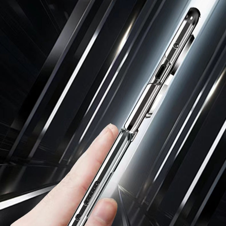 For Huawei Mate X5 Integrated Plating PC Leather Texture Full Coverage Fold Shockproof Phone Case(White) - Huawei Cases by PMC TechLife | Online Shopping South Africa | PMC TechLife | Buy Now Pay Later Mobicred