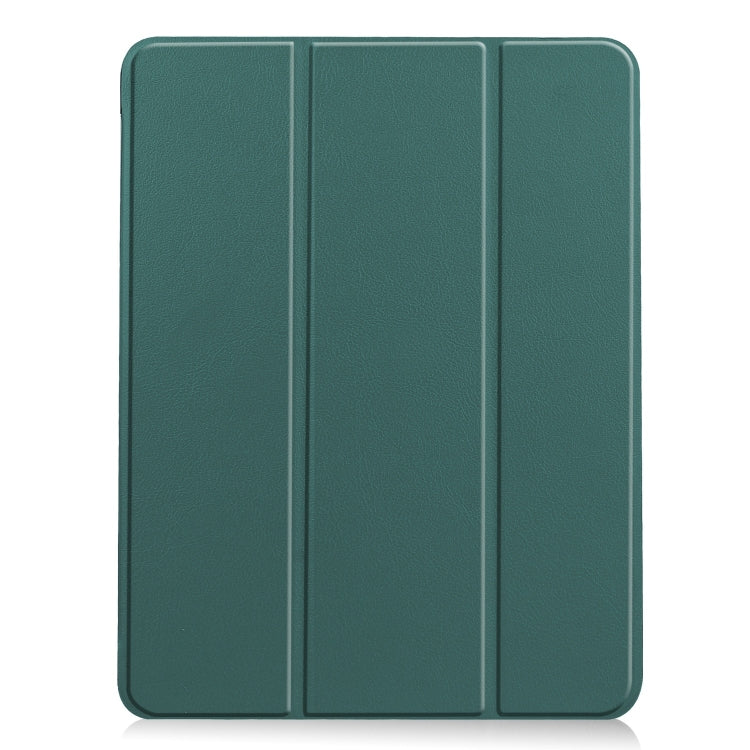 For iPad Air 11 2024 Custer Pure Color 3-Fold Holder Smart Leather Tablet Case(Dark Green) - iPad Air 11 2024 Cases by PMC Jewellery | Online Shopping South Africa | PMC Jewellery | Buy Now Pay Later Mobicred