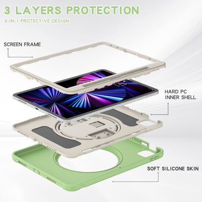 For iPad Pro 11 2024 Spider Wheel Silicone Hybrid PC Tablet Case(Matcha Green) - iPad Pro 11 2024 Cases by PMC Jewellery | Online Shopping South Africa | PMC Jewellery | Buy Now Pay Later Mobicred