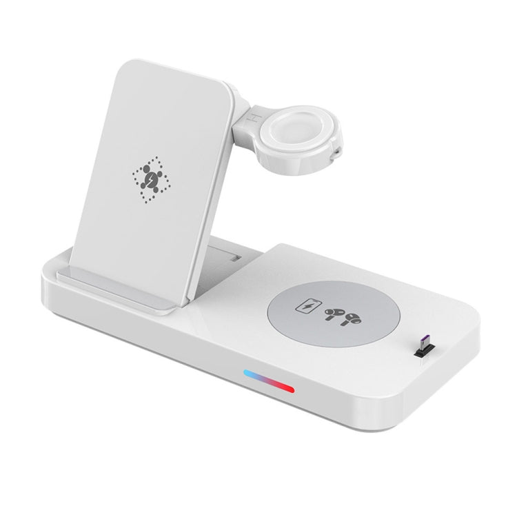 For Huawei Series 3 in 1 15W Earphones/Phones/Watch Fold Wireless Charger Stand(White) - Multifunction Charger by PMC Jewellery | Online Shopping South Africa | PMC Jewellery | Buy Now Pay Later Mobicred